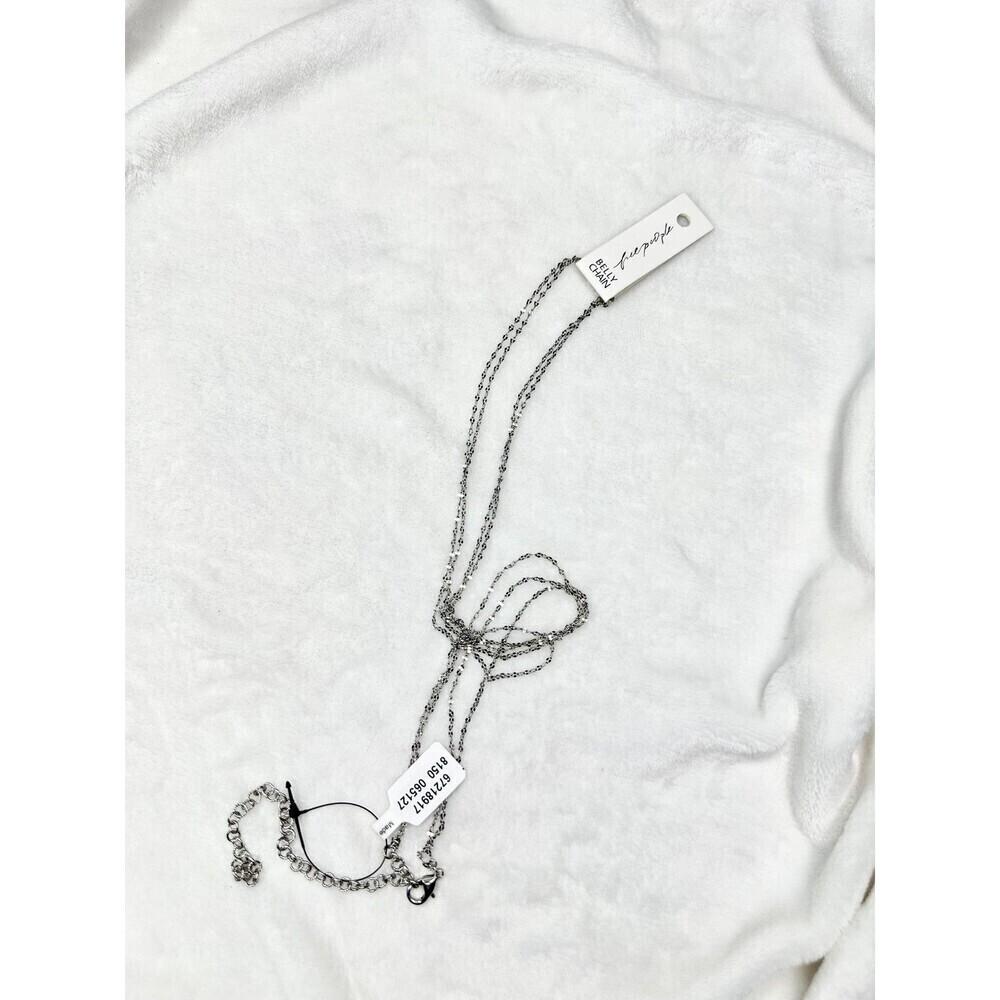 NEW Free People Belly Chain Silver Tone Waist Jewelry Layered Traditional